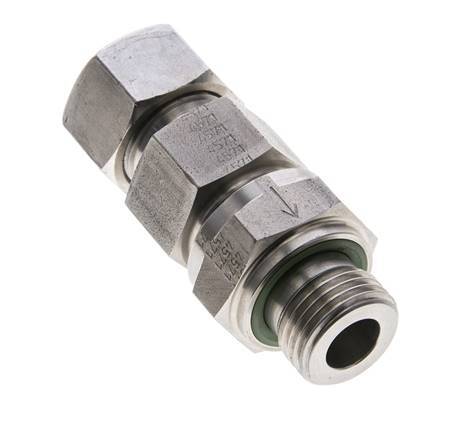 Hydraulic Check Valve Cutting Ring 15L (M22x1.5) & G1/2'' Male Stainless Steel 1-250bar (15-3625)psi Tube-Thread ISO 8434-1