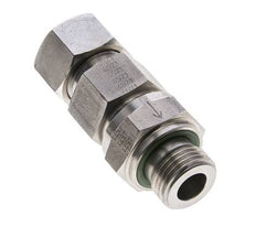 Hydraulic Check Valve Cutting Ring 15L (M22x1.5) & G1/2'' Male Stainless Steel 1-250bar (15-3625)psi Tube-Thread ISO 8434-1