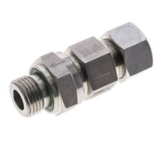 Hydraulic Check Valve Cutting Ring 15L (M22x1.5) & G1/2'' Male Stainless Steel 1-250bar (15-3625)psi Tube-Thread ISO 8434-1
