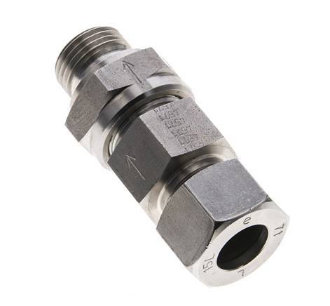 Hydraulic Check Valve Cutting Ring 15L (M22x1.5) & G1/2'' Male Stainless Steel 1-250bar (15-3625)psi Tube-Thread ISO 8434-1