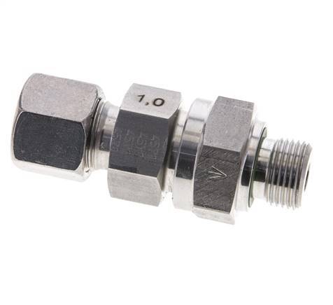 Hydraulic Check Valve Cutting Ring 10S (M18x1.5) & G3/8'' Male Stainless Steel 1-400bar (15-5800)psi Tube-Thread ISO 8434-1