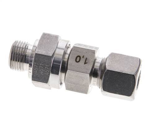 Hydraulic Check Valve Cutting Ring 10S (M18x1.5) & G3/8'' Male Stainless Steel 1-400bar (15-5800)psi Tube-Thread ISO 8434-1