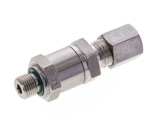 Hydraulic Check Valve Compression Ring 6L (M12x1.5) & G1/8'' Male Stainless Steel 1-250bar (15-3625)psi Tube-Thread ISO 8434-1