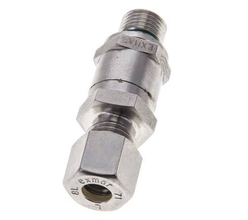 Hydraulic Check Valve Compression Ring 8L (M14x1.5) & G1/4'' Male Stainless Steel 1-250bar (15-3625)psi Tube-Thread ISO 8434-1
