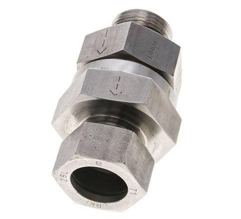 Hydraulic Check Valve Cutting Ring 28L (M36x2) & G1'' Male Stainless Steel 1-100bar (15-1450)psi Thread-Tube ISO 8434-1