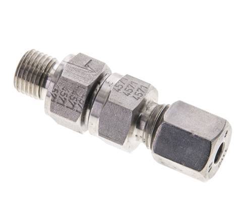 Hydraulic Check Valve Cutting Ring 6S (M14x1.5) & G1/4'' Male Stainless Steel 1-400bar (15-5800)psi Thread-Tube ISO 8434-1