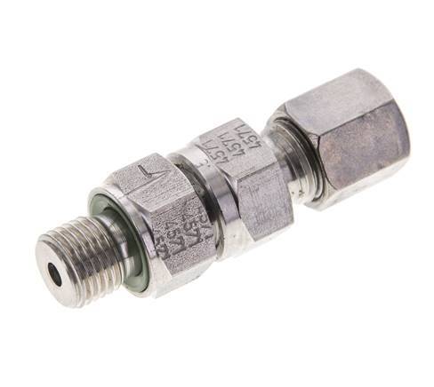 Hydraulic Check Valve Cutting Ring 6S (M14x1.5) & G1/4'' Male Stainless Steel 1-400bar (15-5800)psi Thread-Tube ISO 8434-1