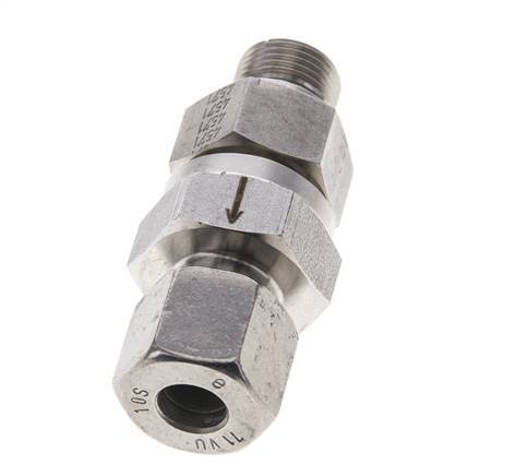 Hydraulic Check Valve Cutting Ring 10S (M18x1.5) & G3/8'' Male Stainless Steel 1-400bar (15-5800)psi Thread-Tube ISO 8434-1