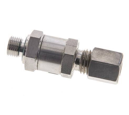 Hydraulic Check Valve Compression Ring 6L (M12x1.5) & G1/8'' Male Stainless Steel 1-250bar (15-3625)psi Thread-Tube ISO 8434-1