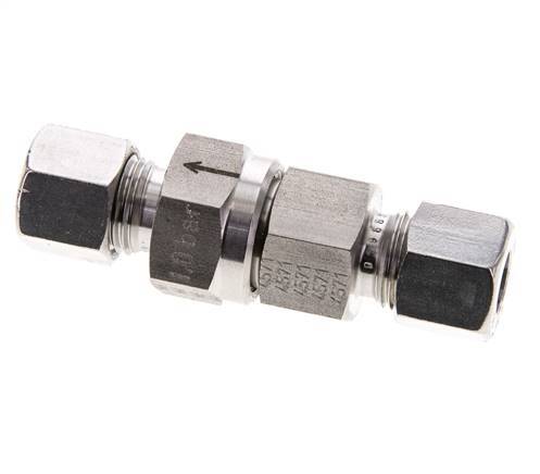 Hydraulisches Rückschlagventil Schneidring 10L (M16x1.5) Edelstahl 1-250bar (15-3625)psi ISO 8434-1