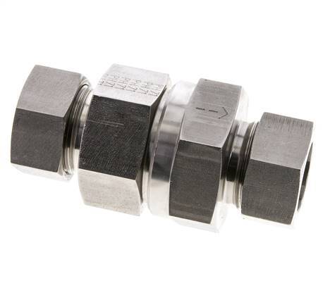 Hydraulic Check Valve Cutting Ring 28L (M36x2) Stainless Steel 1-100bar (15-1450)psi ISO 8434-1
