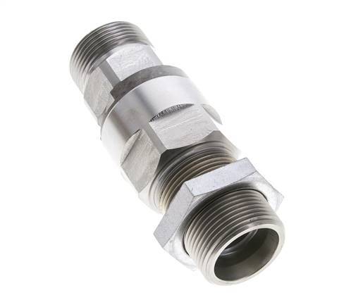 25S Zink plated Steel Ball-Guided Swivel Joint Cutting Fitting Bulkhead 350 bar NBR ISO 8434-1
