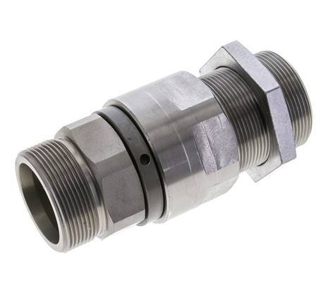 38S Zink plated Steel Ball-Guided Swivel Joint Cutting Fitting Bulkhead 250 bar NBR ISO 8434-1