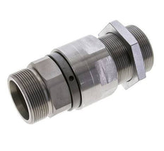 38S Zink plated Steel Ball-Guided Swivel Joint Cutting Fitting Bulkhead 250 bar NBR ISO 8434-1