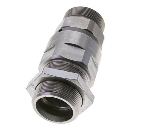 38S Zink plated Steel Ball-Guided Swivel Joint Cutting Fitting Bulkhead 250 bar NBR ISO 8434-1