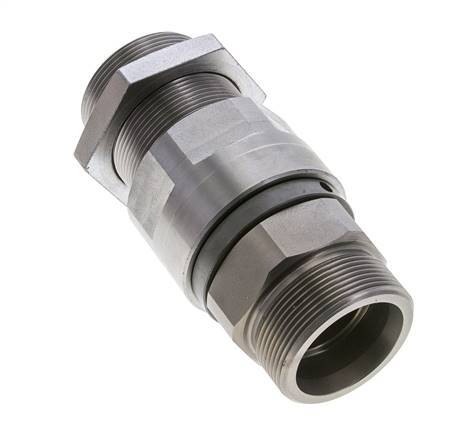 38S Zink plated Steel Ball-Guided Swivel Joint Cutting Fitting Bulkhead 250 bar NBR ISO 8434-1