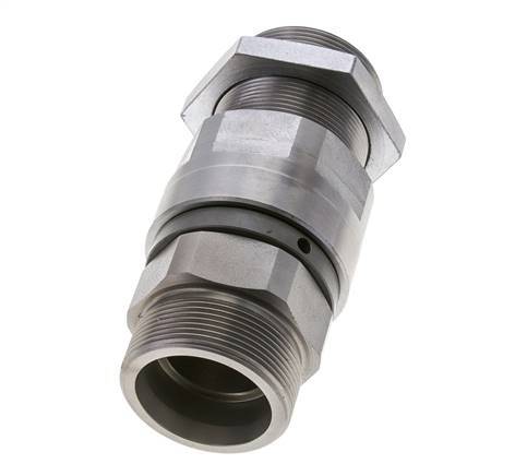 38S Zink plated Steel Ball-Guided Swivel Joint Cutting Fitting Bulkhead 250 bar NBR ISO 8434-1