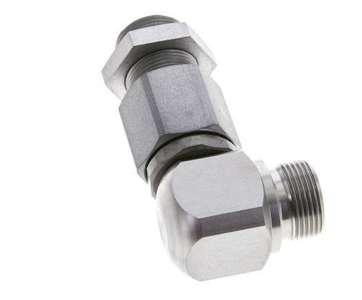 16S Zink plated Steel Elbow Ball-Guided Swivel Joint Cutting Fitting Bulkhead DN 12350 bar NBR ISO 8434-1