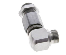 16S Zink plated Steel Elbow Ball-Guided Swivel Joint Cutting Fitting Bulkhead DN 12350 bar NBR ISO 8434-1