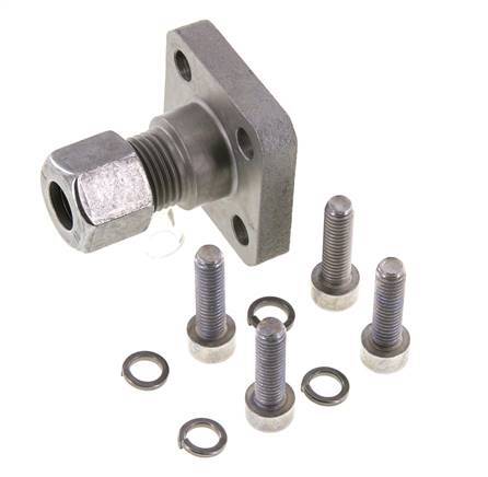 LK 35 Pumpenflansch Stahl mit 10L (M16x1,5)