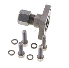 LK 35 Pumpenflansch Stahl mit 10L (M16x1,5)
