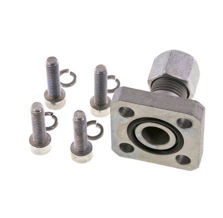 LK 35 Pumpenflansch Stahl mit 10L (M16x1,5)