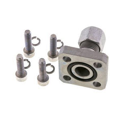 LK 35 Pumpenflansch Stahl mit 10L (M16x1,5)