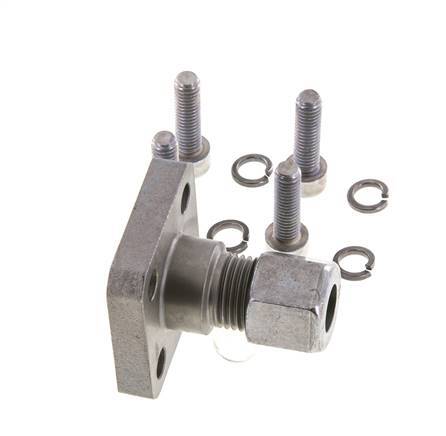 LK 35 Pumpenflansch Stahl mit 10L (M16x1,5)