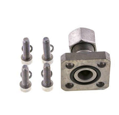 LK 35 Pumpenflansch Stahl mit 12L (M18x1,5)