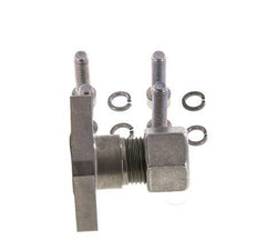 LK 35 Pumpenflansch Stahl mit 12L (M18x1,5)