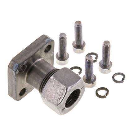 LK 35 Pumpenflansch Stahl mit 15L (M22x1,5)