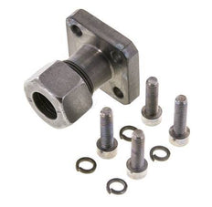 LK 35 Pumpenflansch Stahl mit 15L (M22x1,5)