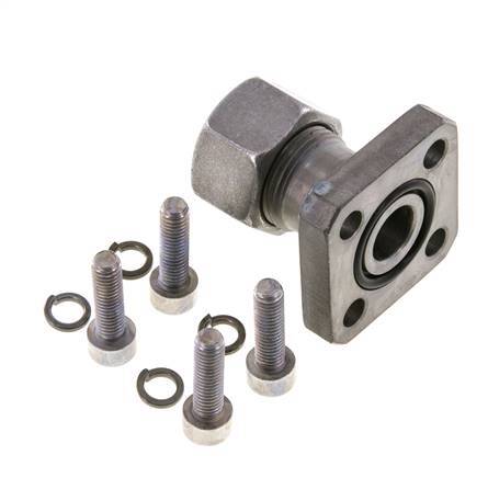 LK 35 Pumpenflansch Stahl mit 15L (M22x1,5)