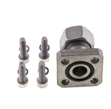 LK 35 Pumpenflansch Stahl mit 15L (M22x1,5)