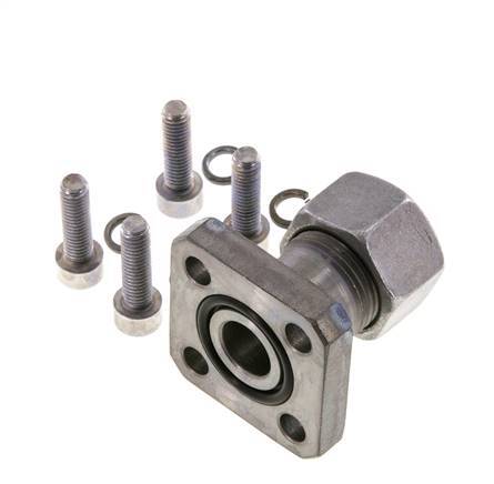 LK 35 Pumpenflansch Stahl mit 15L (M22x1,5)