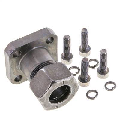 LK 40 Pumpenflansch Stahl mit 18L (M26x1,5)