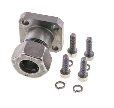 LK 40 Pumpenflansch Stahl mit 18L (M26x1,5)