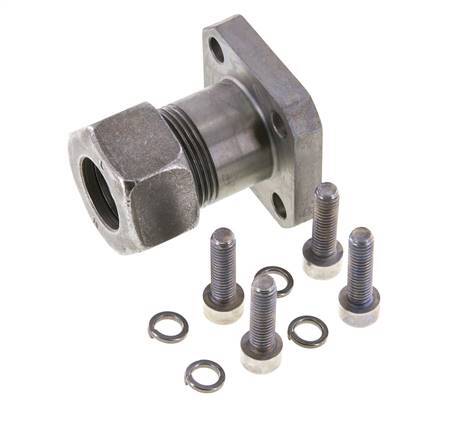 LK 40 Pumpenflansch Stahl mit 18L (M26x1,5)