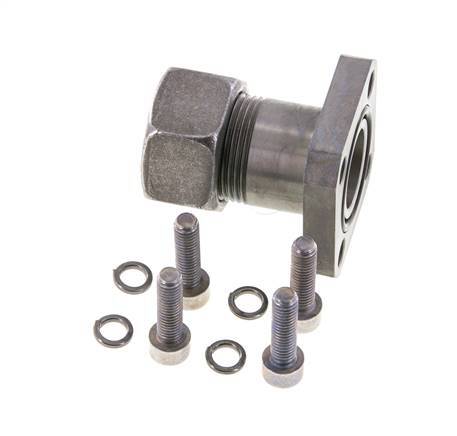 LK 40 Pumpenflansch Stahl mit 18L (M26x1,5)