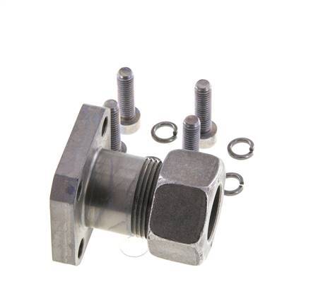 LK 40 Pumpenflansch Stahl mit 18L (M26x1,5)