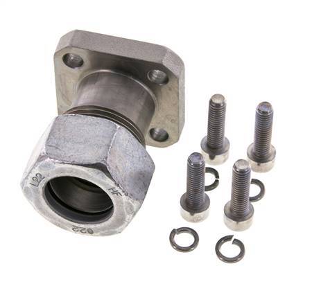LK 40 Pumpenflansch Stahl mit 22L (M30x2)
