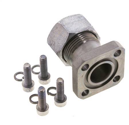 LK 40 Pumpenflansch Stahl mit 22L (M30x2)