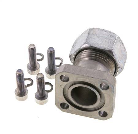 LK 40 Pumpenflansch Stahl mit 22L (M30x2)