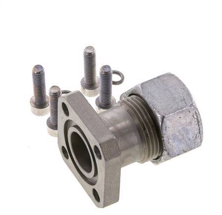 LK 40 Pumpenflansch Stahl mit 22L (M30x2)
