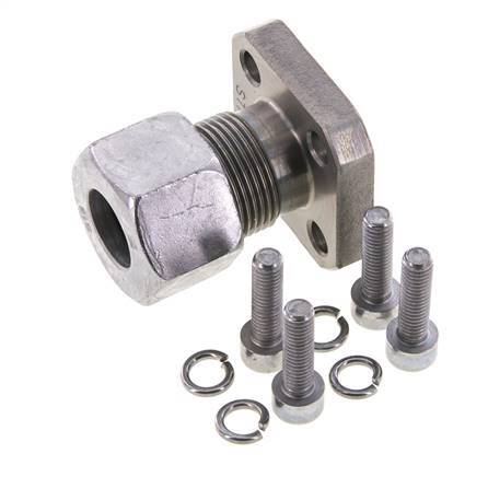 LK 35 Pumpenflansch Stahl mit 16S (M24x1,5)