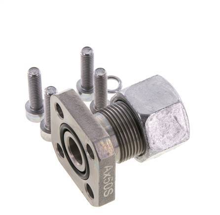 LK 35 Pumpenflansch Stahl mit 16S (M24x1,5)