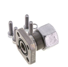 LK 35 Pumpenflansch Stahl mit 16S (M24x1,5)
