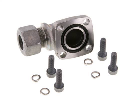 LK 40 Winkelpumpenflansch Temperguss mit 15L (M22x1,5)