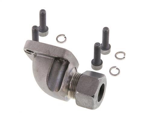 LK 40 Winkelpumpenflansch Temperguss mit 15L (M22x1,5)