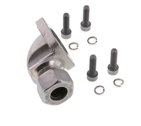 LK 40 Winkelpumpenflansch Temperguss mit 15L (M22x1,5)